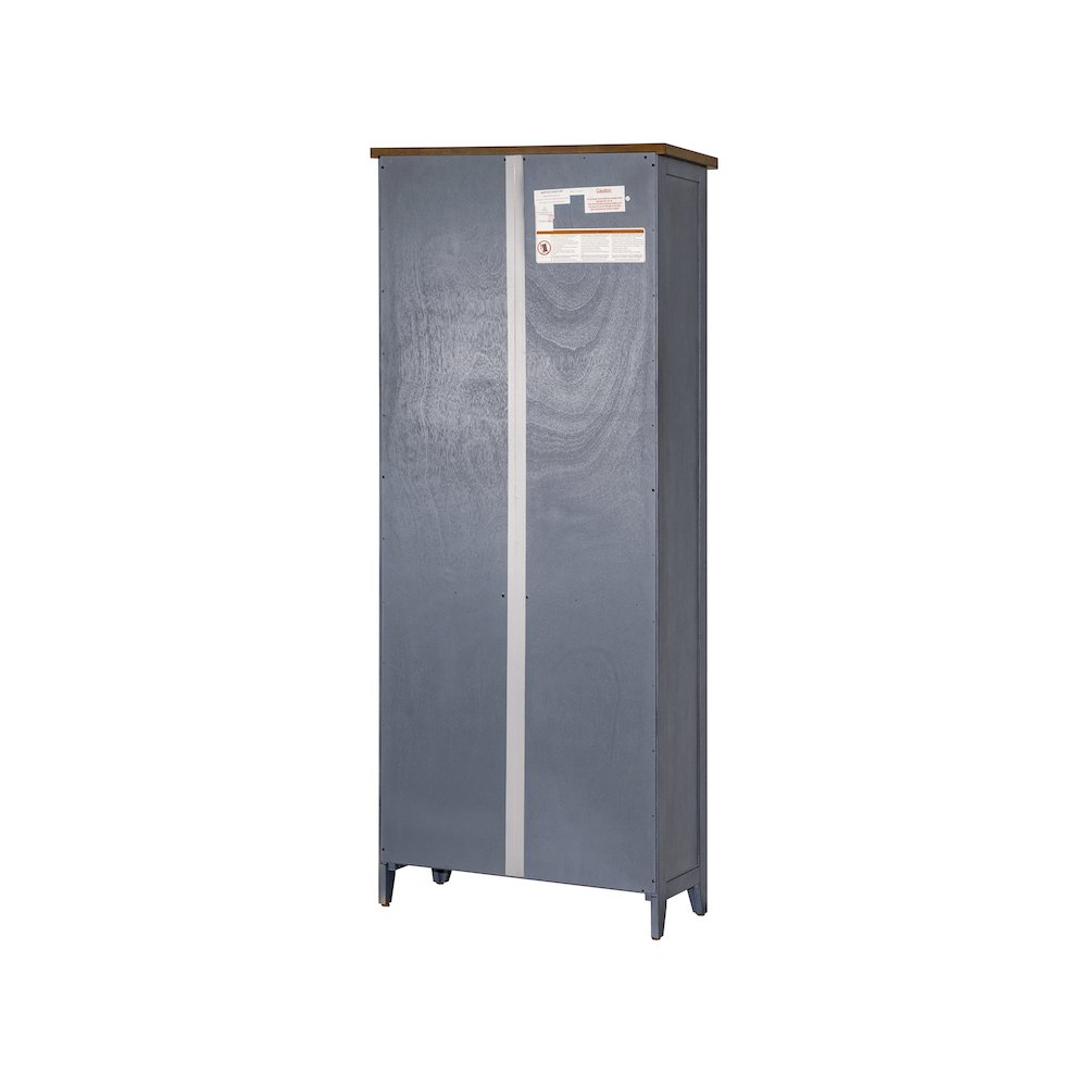 Fairmont Farmhouse Open Wood Bookcase, Blue
