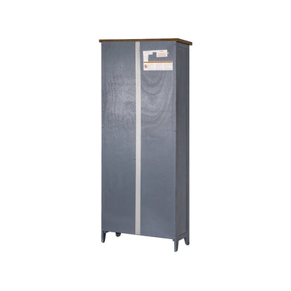 Fairmont Farmhouse Open Wood Bookcase, Blue