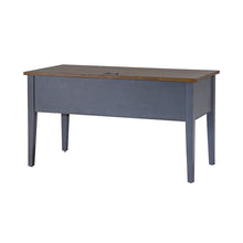 Fairmont Farmhouse Half Pedestal Executive Desk, Blue