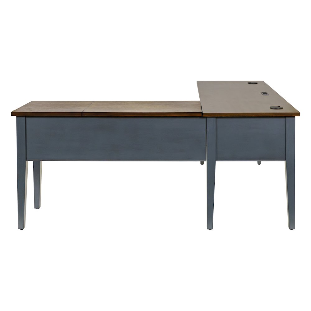 Fairmont Wood Half-Pedestal Writing Desk and Return
