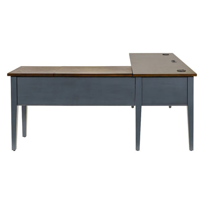 Fairmont Wood Half-Pedestal Writing Desk and Return