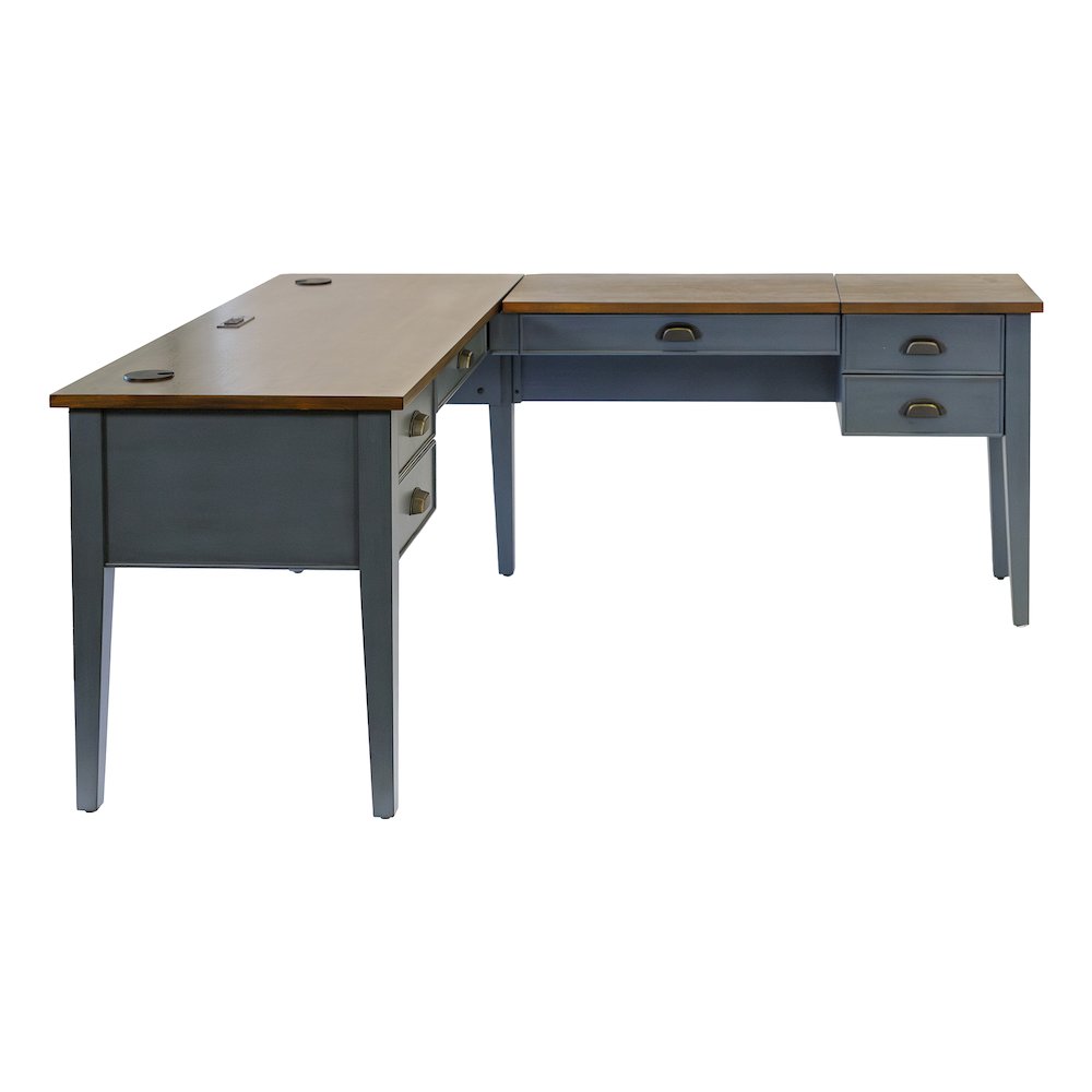 Fairmont Wood Half-Pedestal Writing Desk and Return