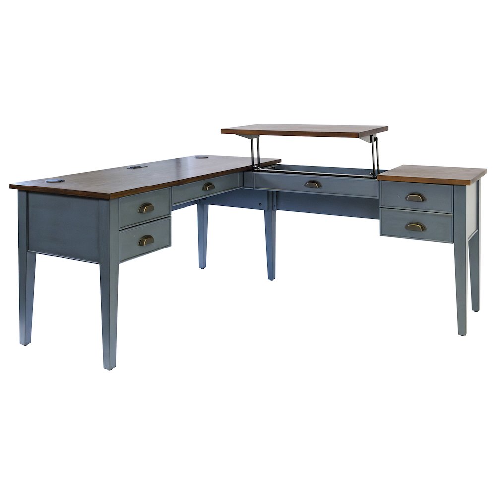 Fairmont Wood Half-Pedestal Writing Desk and Return