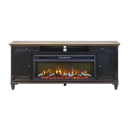 Palisades 67" Fireplace Console, Fully Assembled, Gray
