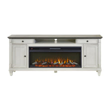 Hartford Fireplace Console 76 " Fully Assembled, White