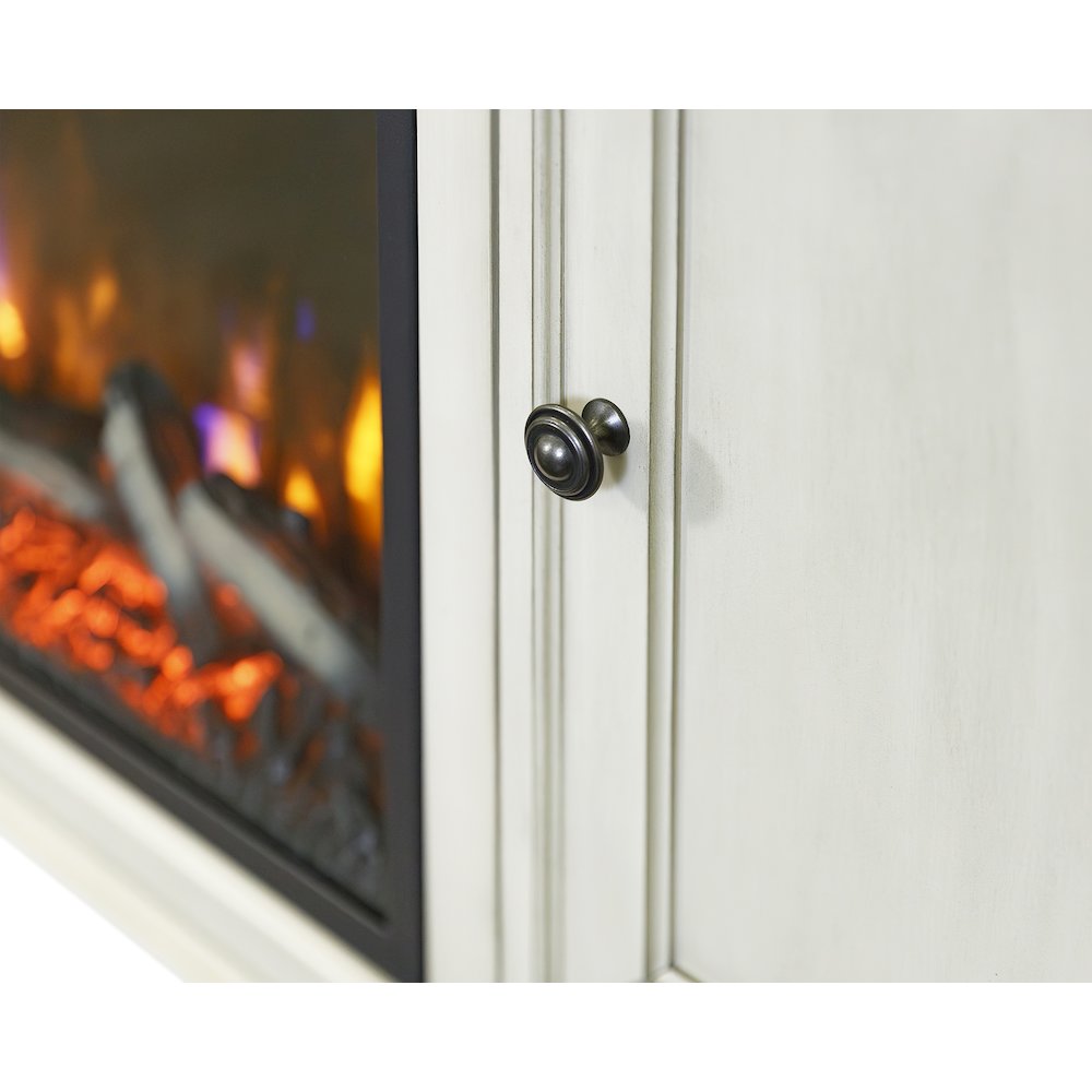 Hartford Fireplace Console 76 " Fully Assembled, White