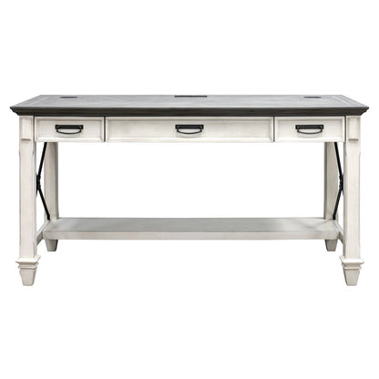 Hartford Wood Writing Desk, White