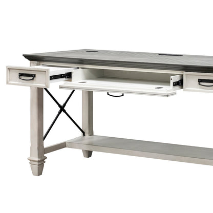 Hartford Wood Writing Desk, White