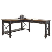 Hartford Wood Open L-Desk and Return, Writing Table and Return