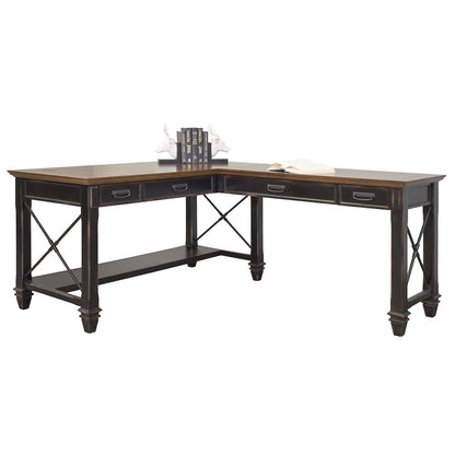 Hartford Wood Open L-Desk and Return, Writing Table and Return