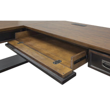 Hartford Wood Open L-Desk and Return, Writing Table and Return