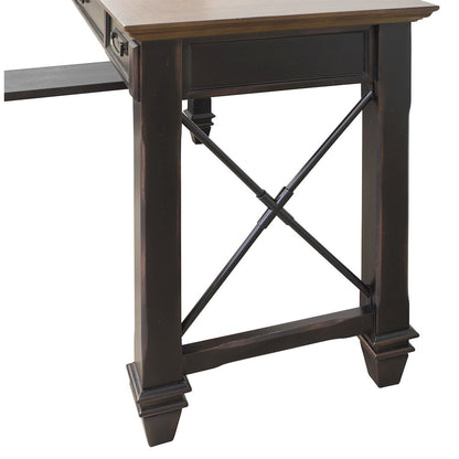 Hartford Wood Open L-Desk and Return, Writing Table and Return