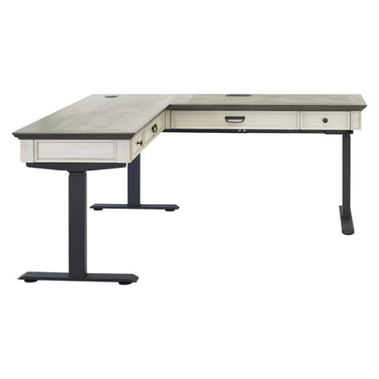 Hartford Electric Sit/Stand L-Desk and Return, Height Adjustable