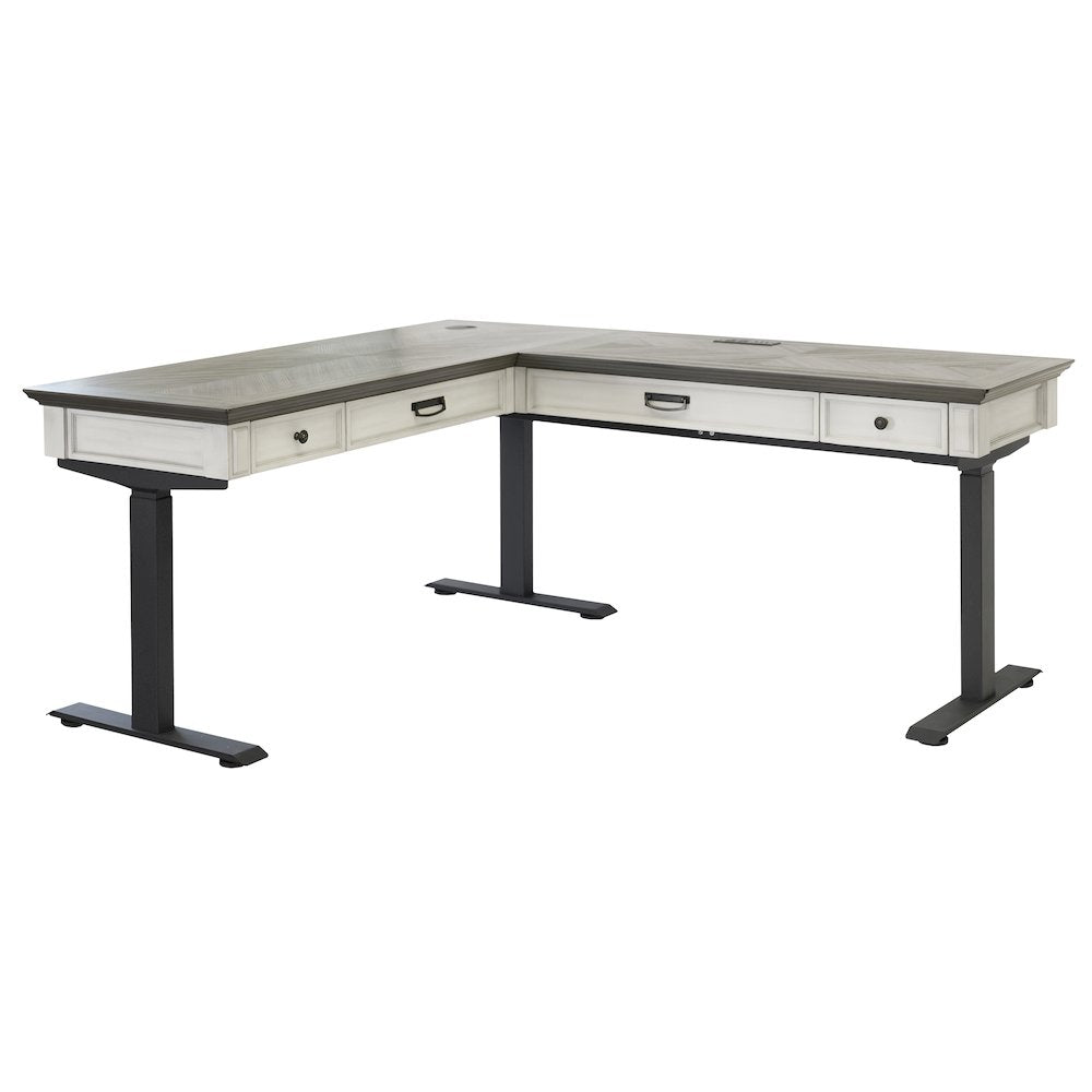 Hartford Electric Sit/Stand L-Desk and Return, Height Adjustable