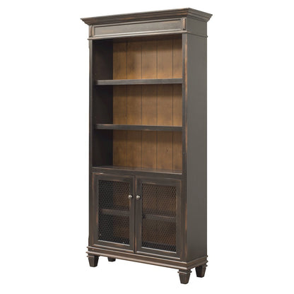 Hartford Open Wood Bookcase, Black
