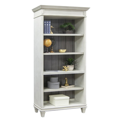 Hartford Open Wood Bookcase, White