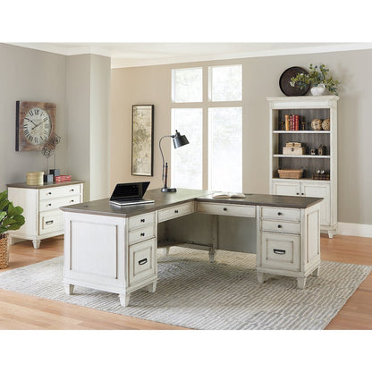 Hartford Wood L-Desk and Return