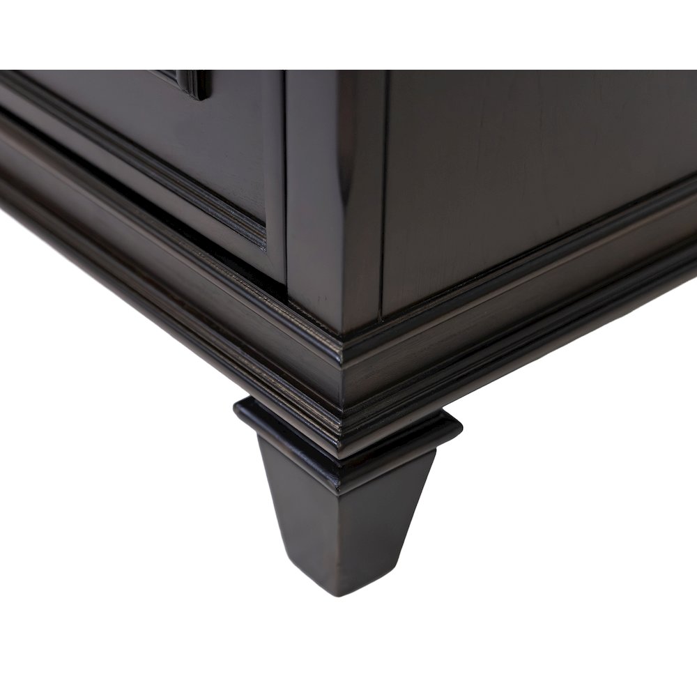 Hartford Wood Drop-Lid Secretary Desk, Fully Assembled, Black