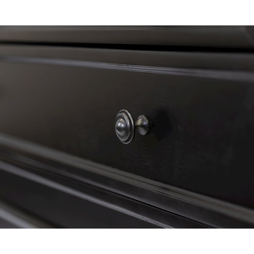 Hartford Wood Drop-Lid Secretary Desk, Fully Assembled, Black