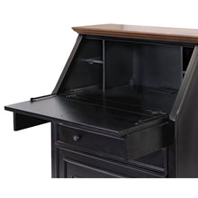 Hartford Wood Drop-Lid Secretary Desk, Fully Assembled, Black