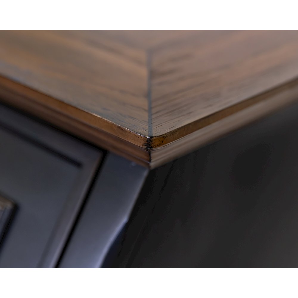 Hartford Wood Drop-Lid Secretary Desk, Fully Assembled, Black