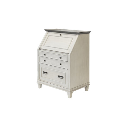 Hartford Wood Drop-Lid Secretary Desk, Fully Assembled, White