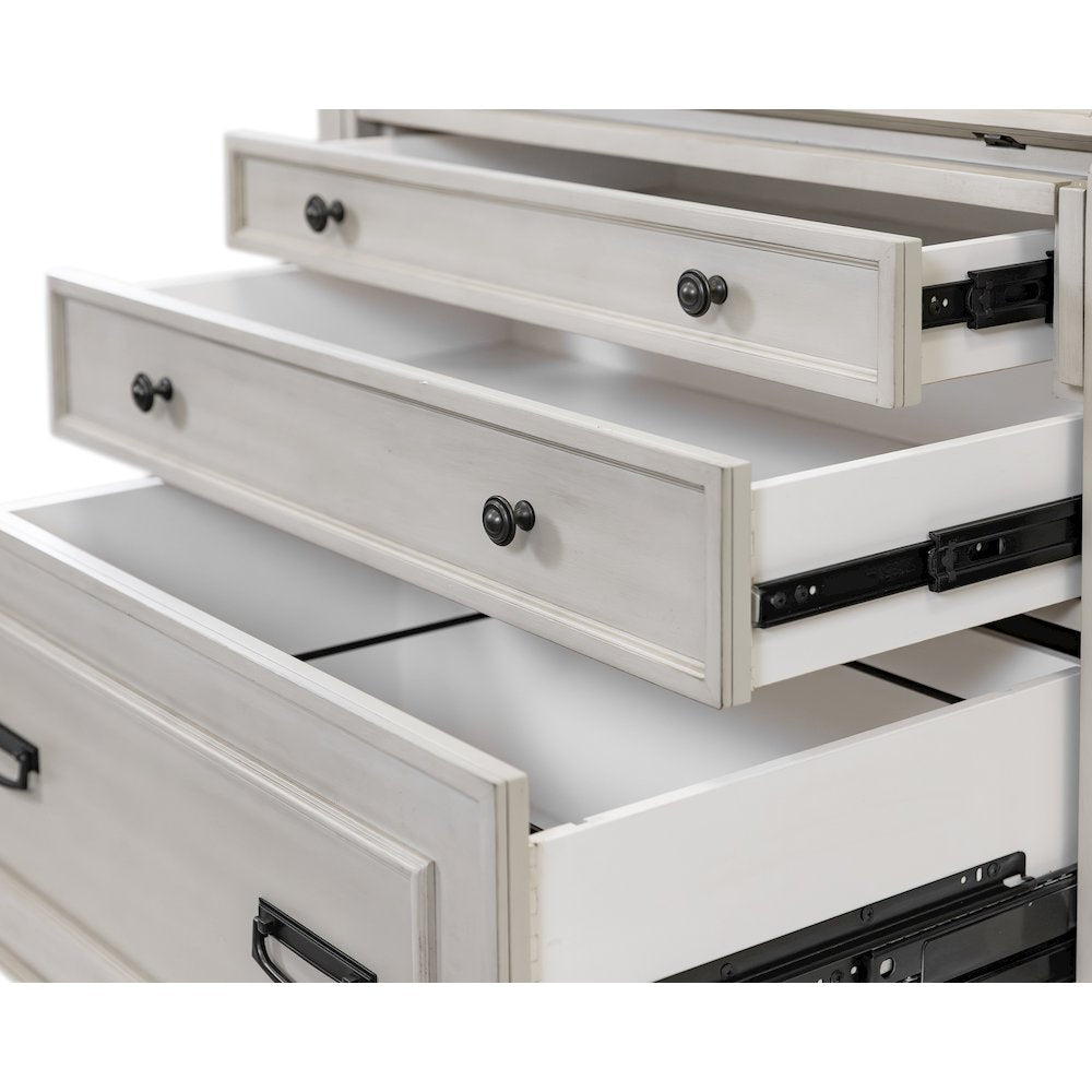 Hartford Wood Drop-Lid Secretary Desk, Fully Assembled, White