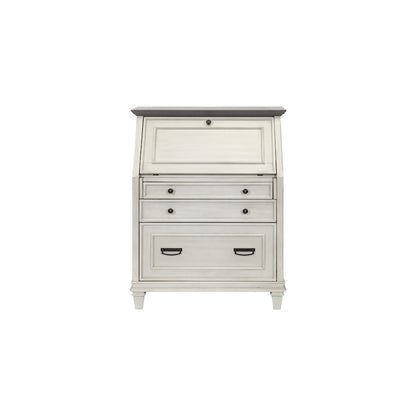 Hartford Wood Drop-Lid Secretary Desk, Fully Assembled, White