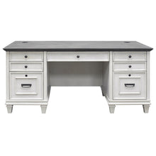 Hartford Wood Double Pedestal Desk, White