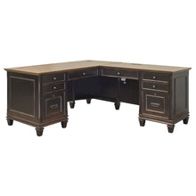 Hartford Wood L-Desk and Return, Brown