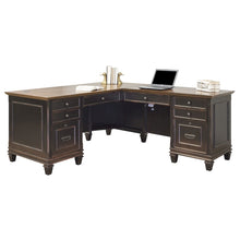 Hartford Wood L-Desk and Return, Brown