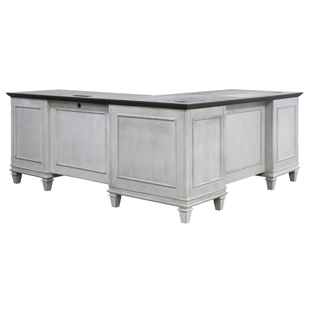 Hartford Wood L-Desk and Return