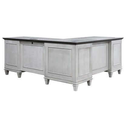 Hartford Wood L-Desk and Return