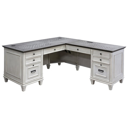 Hartford Wood L-Desk and Return