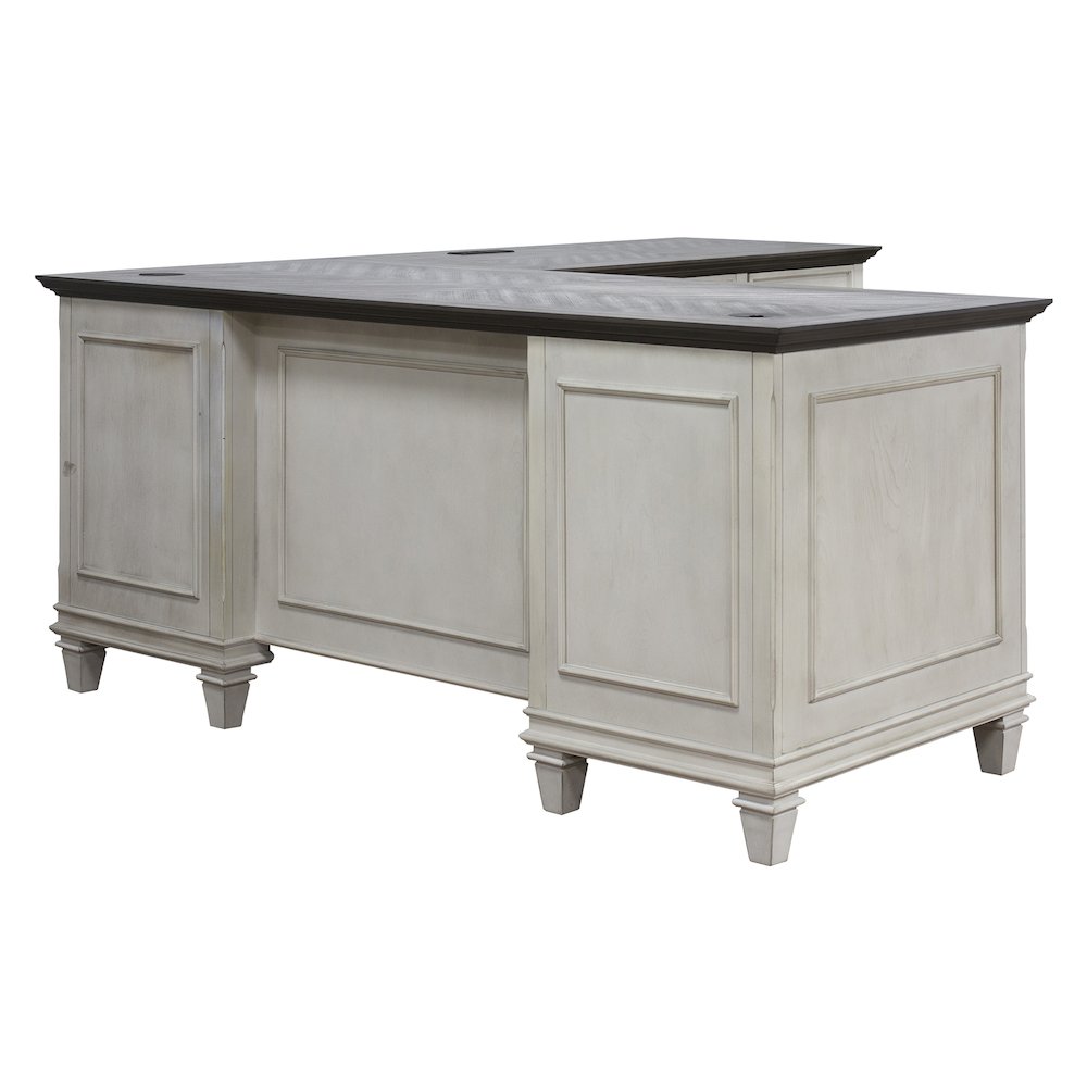 Hartford Wood L-Desk and Return
