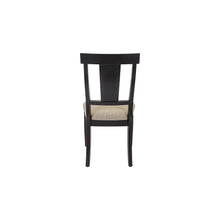 Two Wood Traditional Kitchen Table Chairs, Dining Seats, Black
