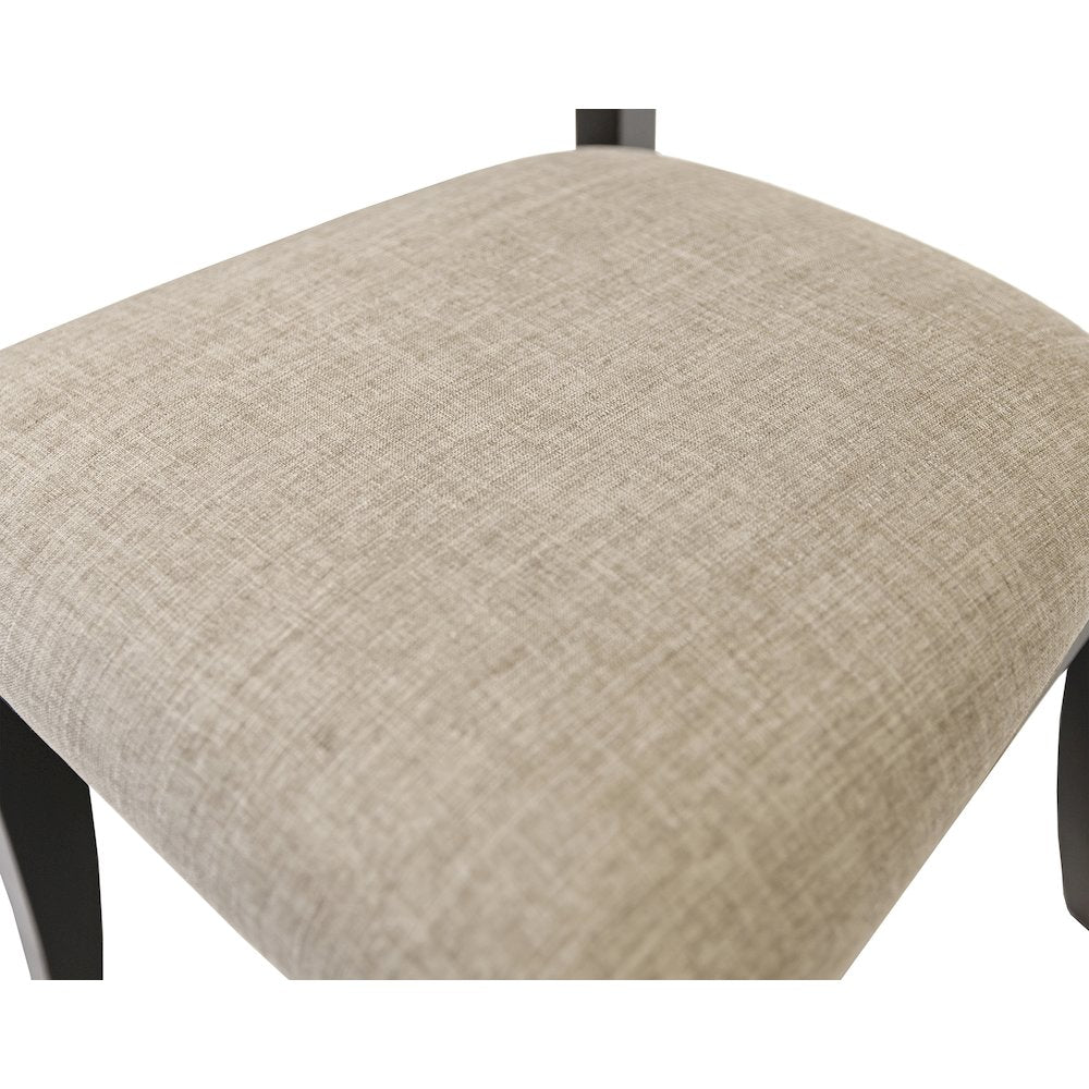 Two Wood Traditional Kitchen Table Chairs, Dining Seats, Black