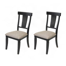 Wooden Traditional Dining and Kitchen Table Chairs, Set of 2, Black