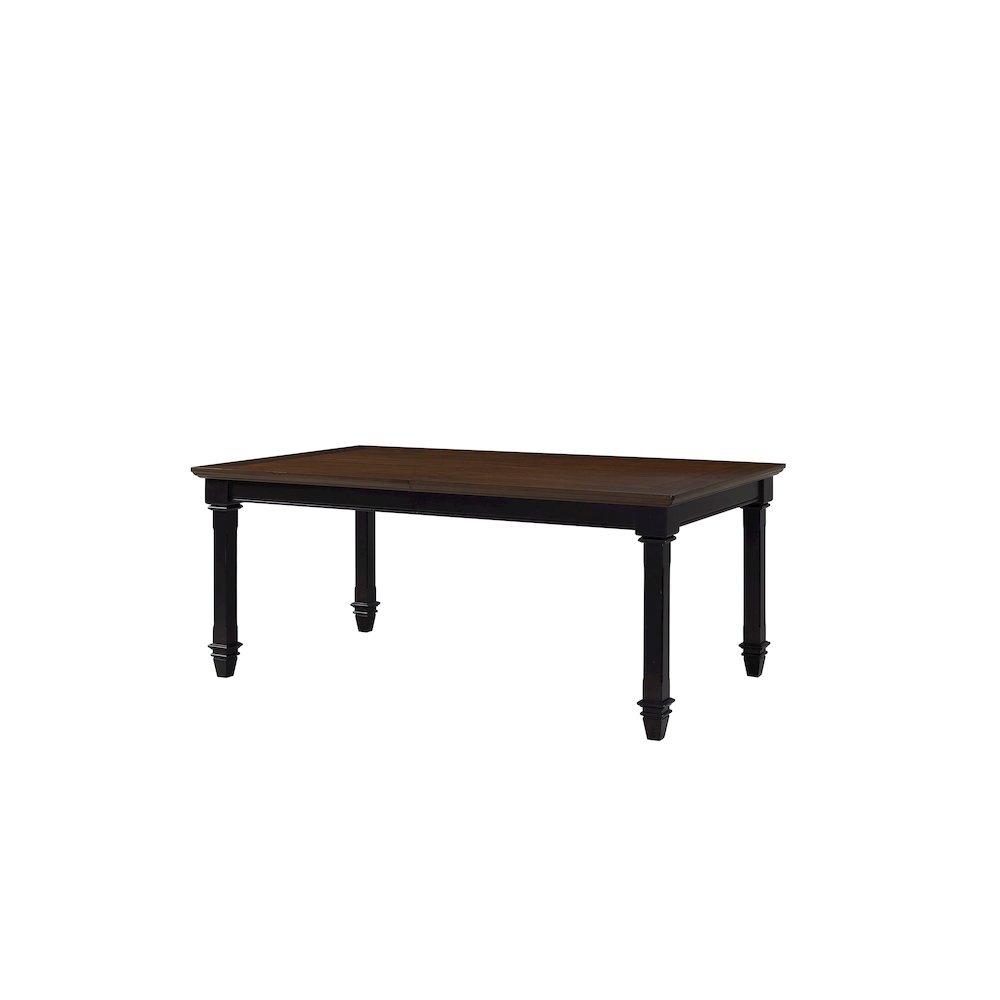 Hartford Traditional Wood Kitchen Extension Dining Table, Black