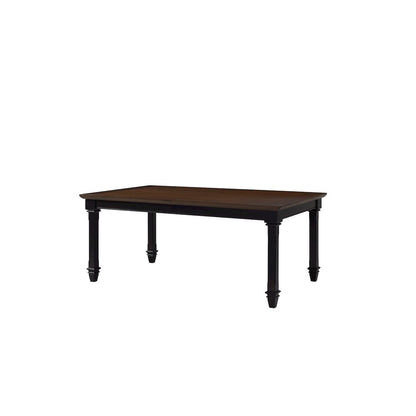 Hartford Traditional Wood Kitchen Extension Dining Table, Black