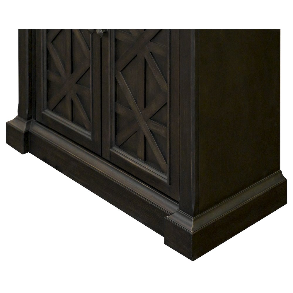 Kingston Wood Bookcase With Doors, Fully Assembled