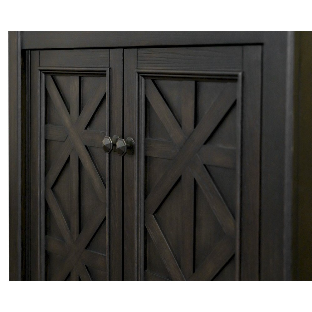 Kingston Wood Bookcase With Doors, Fully Assembled