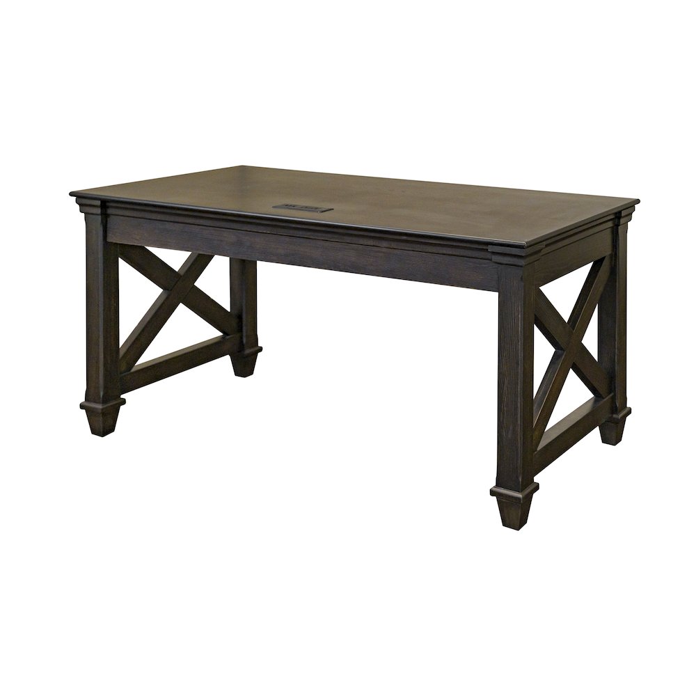 Kingston Traditional Wood Writing Desk, Dark Brown