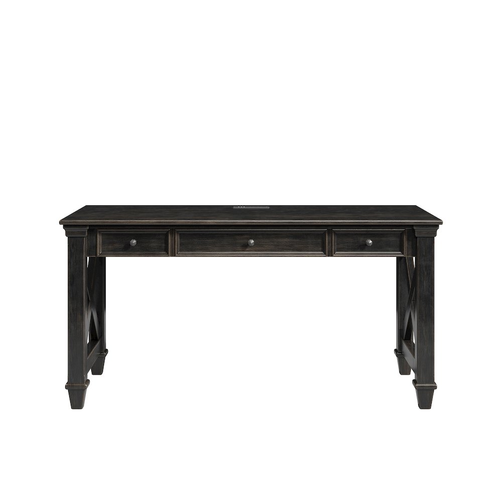 Kingston Traditional Wood Writing Desk, Dark Brown