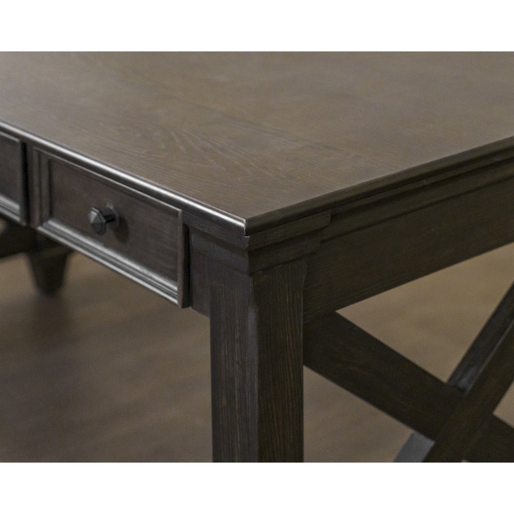 Kingston Traditional Wood Writing Desk, Dark Brown