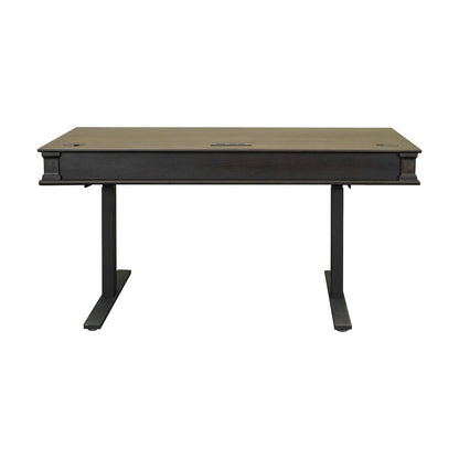 Kingston Wood Electronic Sit/Stand Desk, Dark Brown