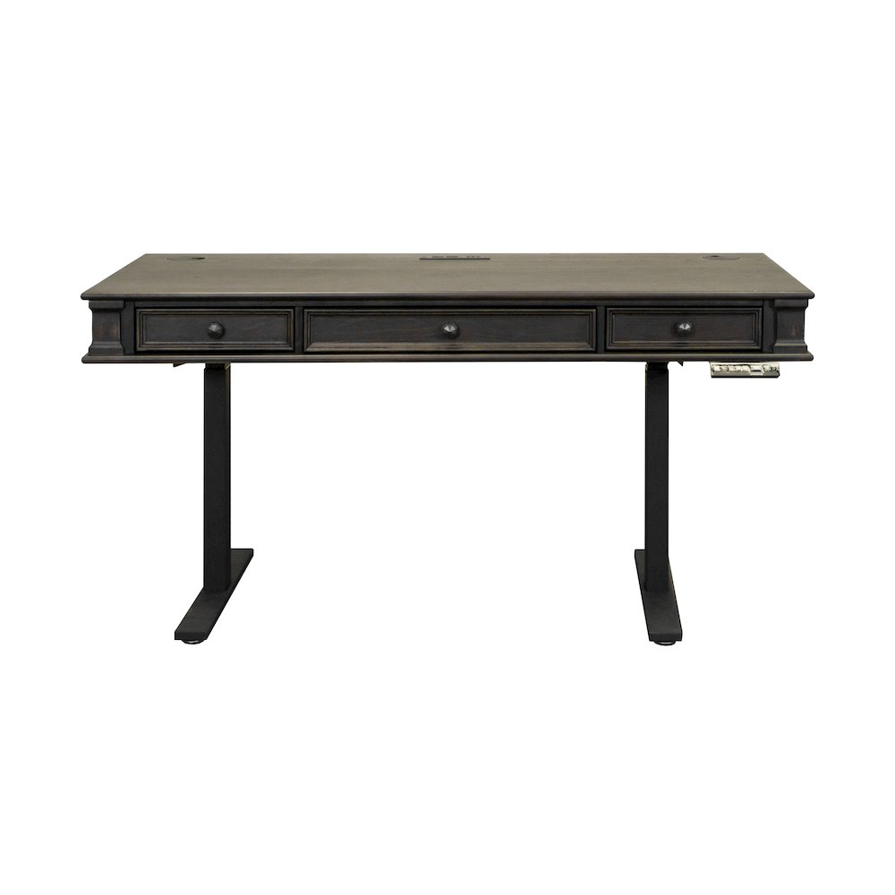 Kingston Wood Electronic Sit/Stand Desk, Dark Brown