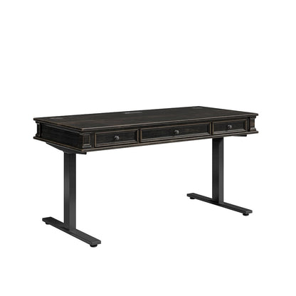 Kingston Wood Electronic Sit/Stand Desk, Dark Brown