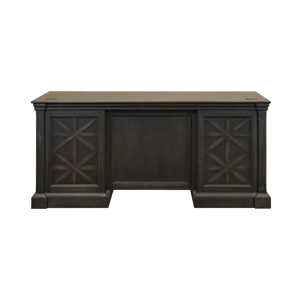 Kingston Wood Double Pedestal Executive Desk, Fully Assembled