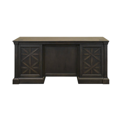 Kingston Wood Double Pedestal Executive Desk, Fully Assembled